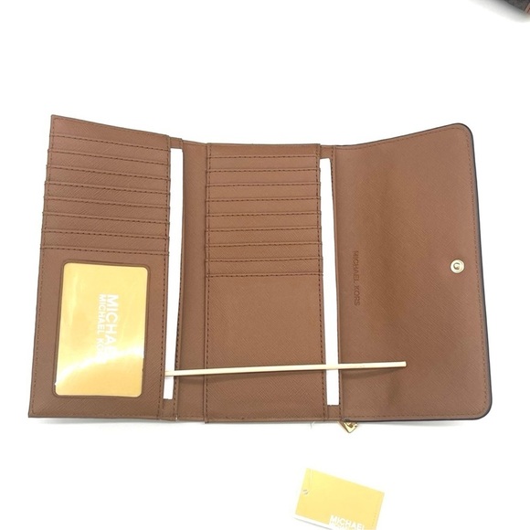 Michael Kors Mirella Medium EW Tote Bag & Trifold Wallet Vanilla/Brown (NWT) - Picture 9 of 11